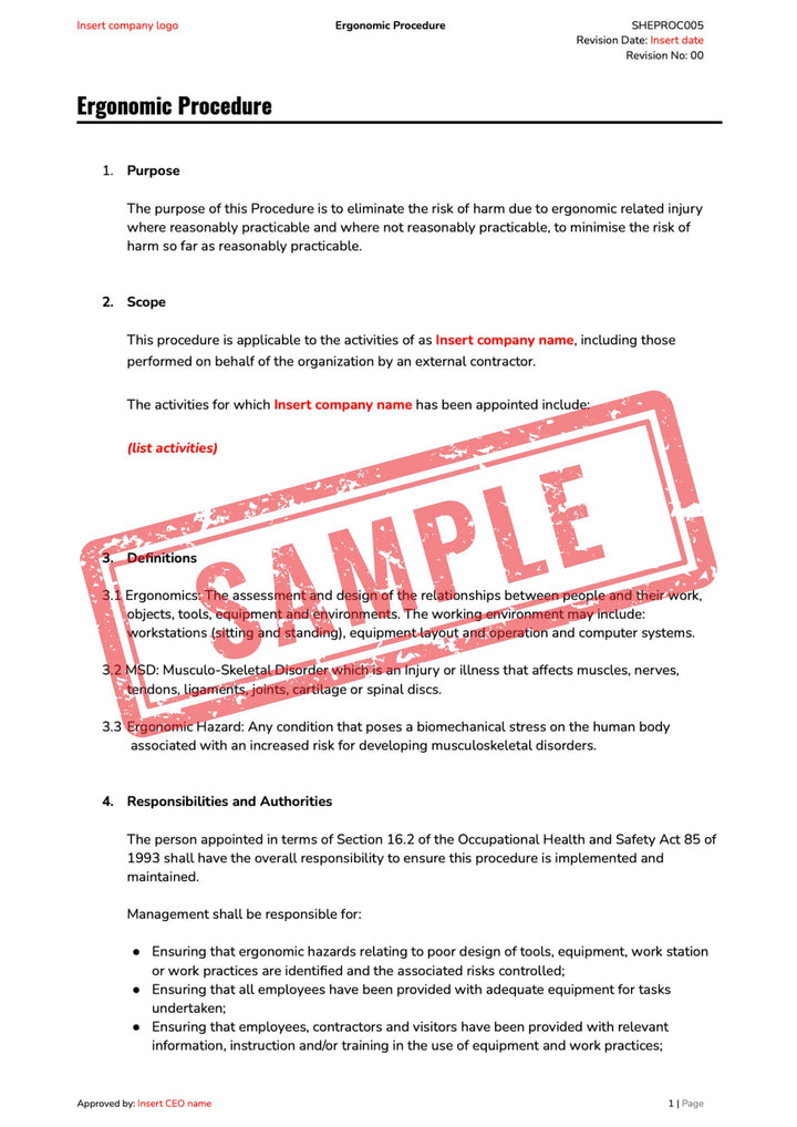 Health and Safety File Templates | Create Your Own SHE Files – Key ...