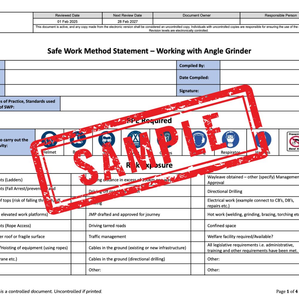 COMPLETE HEALTH AND SAFETY FILE TEMPLATE 2025