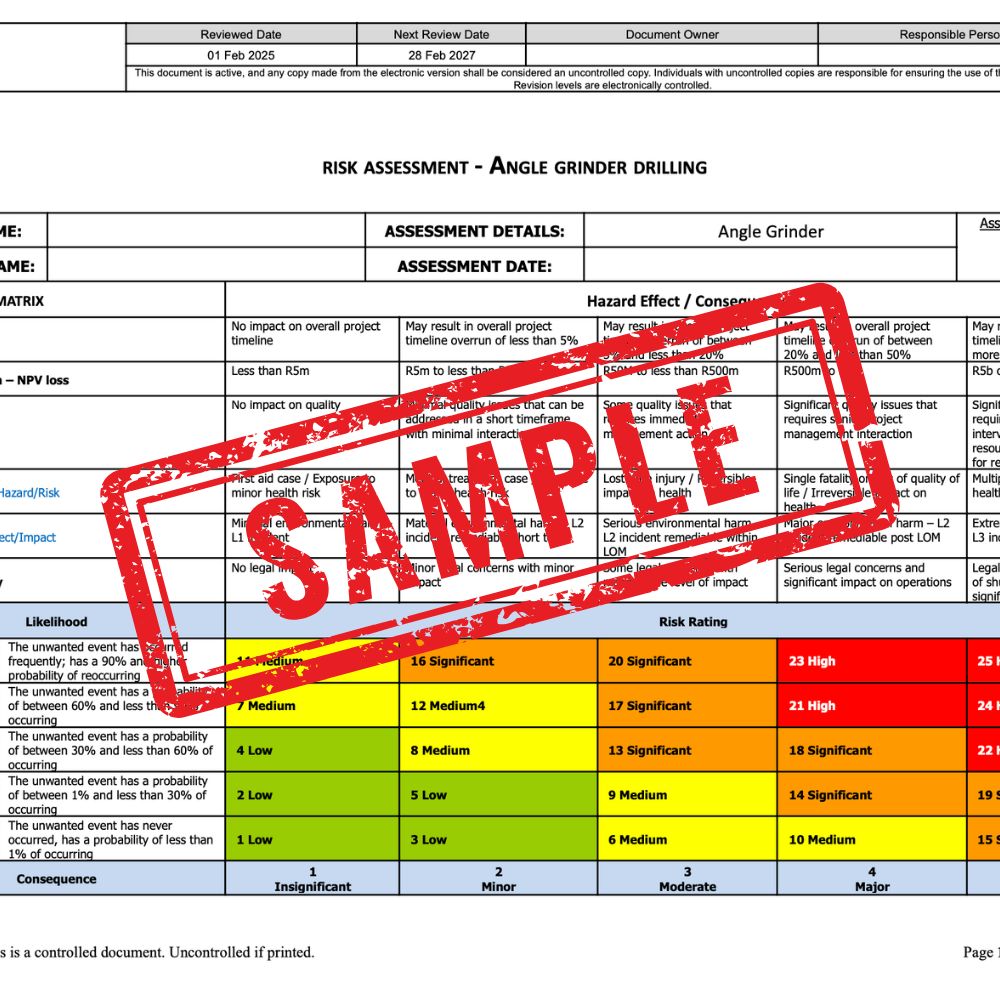 COMPLETE HEALTH AND SAFETY FILE TEMPLATE 2025