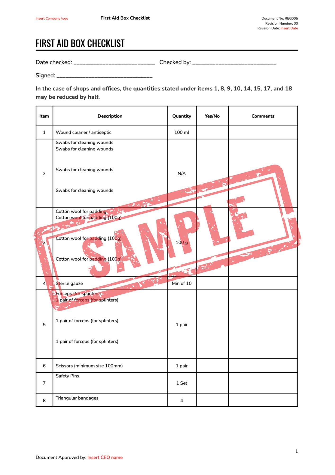 COMPLETE HEALTH AND SAFETY FILE TEMPLATE