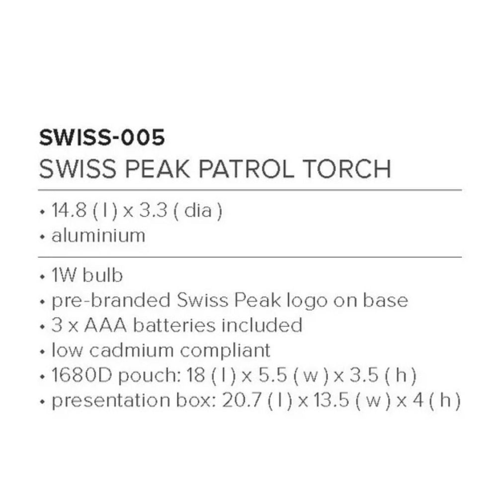 Swiss Peak Patrol Torch